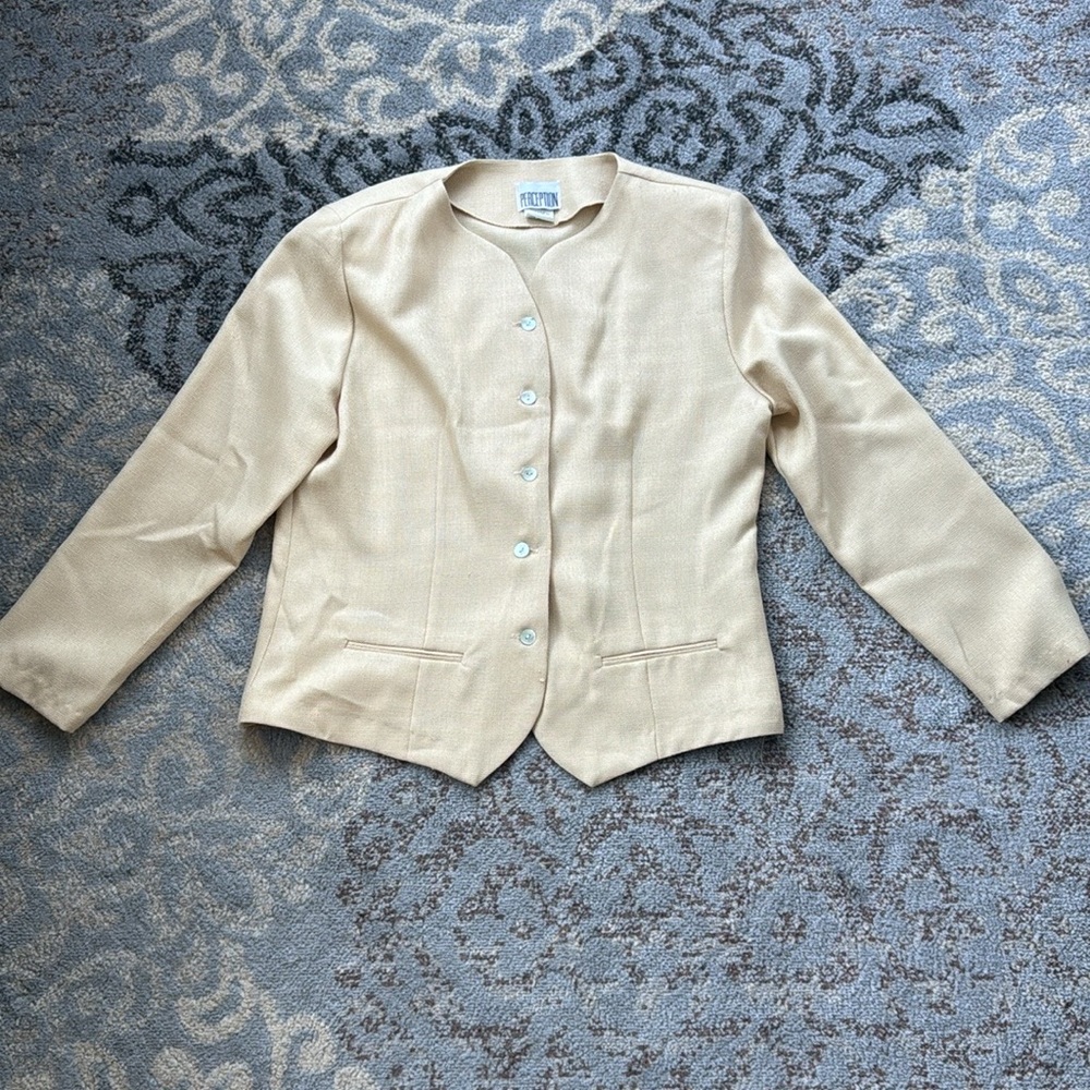 Vintage Perception Pantsuit Cream 16 - Picture 2 of 12